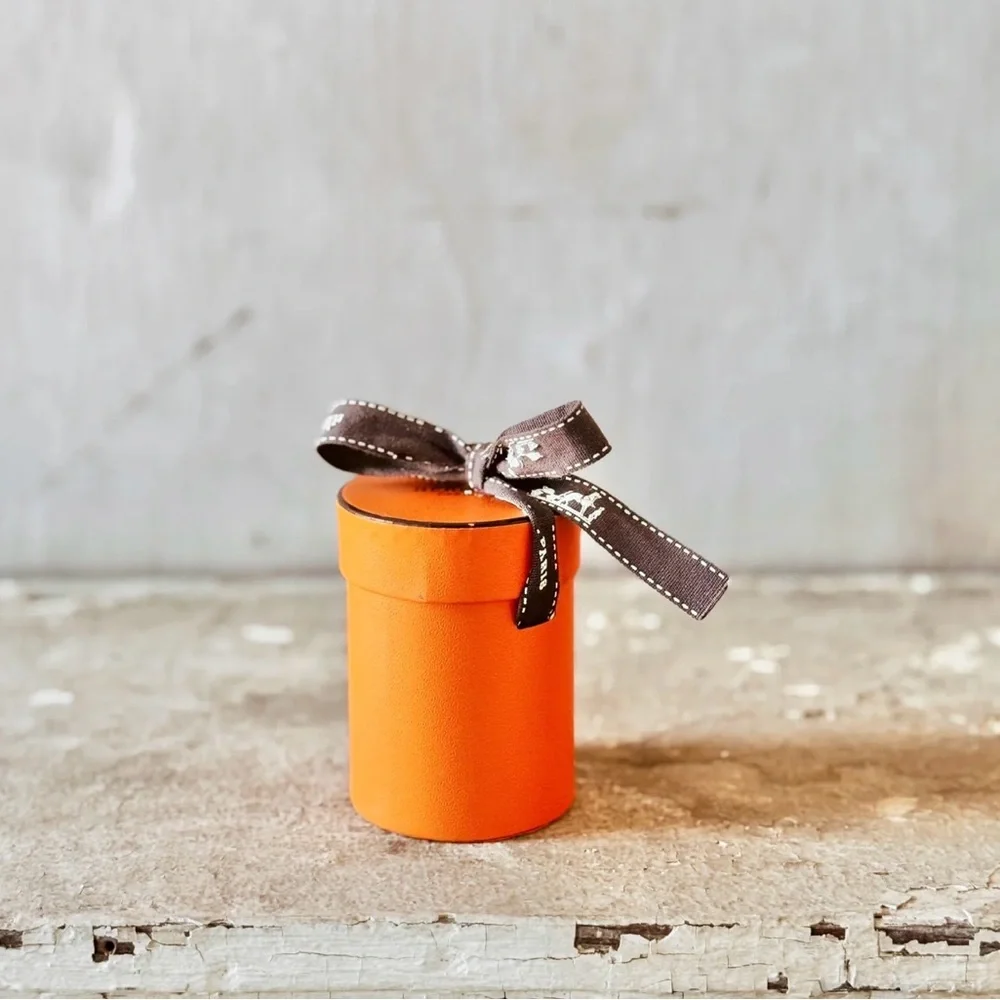 Orange Gift Box with Brown Ribbon - Picture 3 of 4
